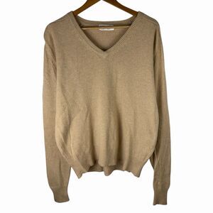 Vintage Astor One V-Neck Mens XL Sweater Pullover 100% Cashmere Luxury Soft